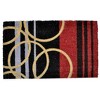 HomeRoots 18" X 30" Black and Red Coir Striped Outdoor Door Mat - 4 of 4