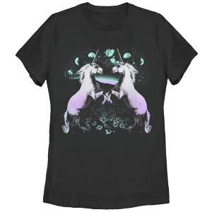 Women's Lost Gods Two Moon Unicorn T-Shirt - 1 of 3