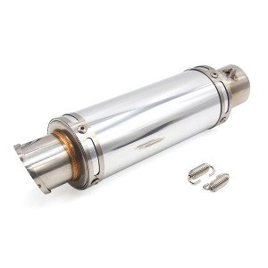 Unique Bargains Stainless Steel Motorcycle Slip Exhaust Pipe Muffler 2" Dia Silver Tone 1 Pc - 1 of 4