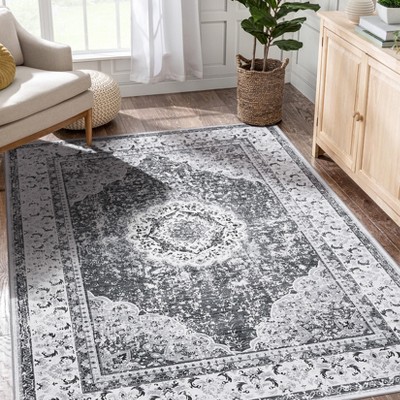 Boho Rugs for Living Room,Short Pile Area Carpets Washable Large Rugs for Bedroom Modern Vintage Classic Lounge Rug