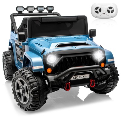 Kids 24V 2-Seater Electric Ride On Car, 4x4 Ride On Truck w/Remote Control, 4-Wheeler Suspension, 3 Speeds