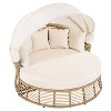 Maggift Outdoor Patio Seating Sets, Distinctive Conversation Friendly Design, Perfect for Gardens, Patios, Living Spaces, Beige, 53.1"*55.5"*49.2" - 2 of 4