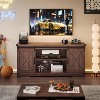 TV Stand for 65 Inch TV, Farmhouse Entertainment Center with Sliding Barn Doors, Adjustable Shelf Storage Cabinet - 3 of 4