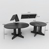 Anybear 59x43 Inch Dining Table for Farmhouse Kitchen Expandable Oval Table Top - 2 of 4