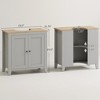 Aghana Digitals Modern Gray Bathroom Vanity Cabinet with U-Shaped Cut-out & Adjustable Shelf, P2 - 3 of 4