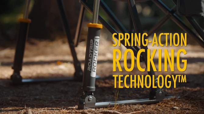 GCI Outdoor RoadTrip Rocker Foldable Rocking Camp Chair - Indigo, 2 of 8, play video
