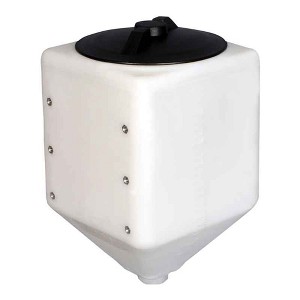 Norwesco 5 Gallon Conical Total Drain Tank for Fertilizer Solutions, Agricultural Chemicals, Plant Foods, and Liquid Feeds, White - 1 of 4
