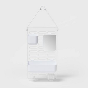 Adjustable Shower Caddy White - Room Essentials™: Rust-Resistant Bathroom Organizer for Dorm Rooms - 1 of 3