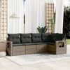 vidaXL Garden Sofa Set Grey, Dark Grey - 2 of 4