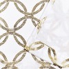 EXCLUSIVE HOME Modo Metallic Geometric Grommet Top Curtain Panel Pair, 54"x96", Winter Gold - 4 of 4