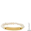 Steeltime Ladies freshwater pearls and stainless steel Prayer id bracelet. Color Options: Gold, Rose Gold - 3 of 4