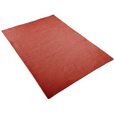 Sangria Red Braided Synthetic Outdoor Rug 2'x3'