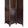 Gulches 70" Tall 3-Panel Screen / Room Divider "Shutter Door" with Espresso finish - 4 of 4