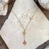 Adornia Tarnish Resistant 18k Gold Plated Pointed 3-Clover Y-Necklace - 3 of 4