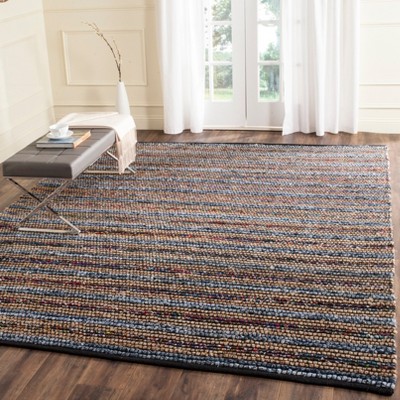 Cape Cod Blue Multicolor Flat Woven Cotton Area Rug