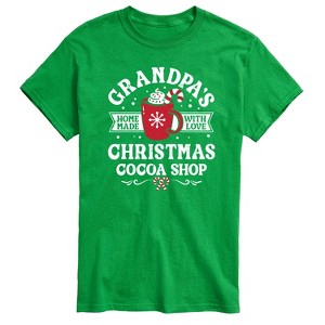 Men's - Instant Message - Grandpas Christmas Cocoa Shop Short Sleeve Graphic T-Shirt - 1 of 4