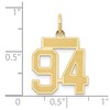 Black Bow Jewelry 14k Yellow Gold, Jersey Collection, Small Number 94 Pendant - 4 of 4