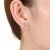 Guili White Gold Plated Cubic Zirconia Flower Stud Earrings, A Delicate & Feminine Floral-Inspired Jewelry Piece for Graceful Everyday Beauty - 2 of 3
