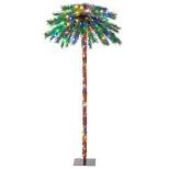 Costway 6FT Pre-Lit Artificial Tropical Christmas Palm Tree w/ 210 Multi-Color Lights