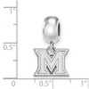 Black Bow Jewelry Sterling Silver Miami Redhawks NCAA Bead Charm - 3 of 4