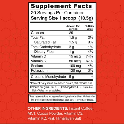 VitaCup Creatine Coffee Medium Roast Instant Coffee Pouch - 7.41oz