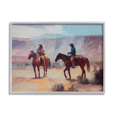 Stupell Industries Desert Cowboys Horses Landscape Framed Giclee