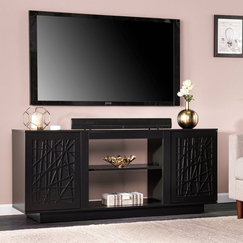 Flonsland TV Stand for TVs up to 56&#34; with Storage Black - Aiden Lane, 1 of 12