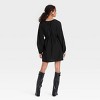 Women's Ballon Long Sleeve Belted Mini Dress - A New Day™ - image 2 of 3