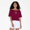Women's Short Sleeve Off the Shoulder Boxy T-Shirt - Wild Fable™ - 2 of 4
