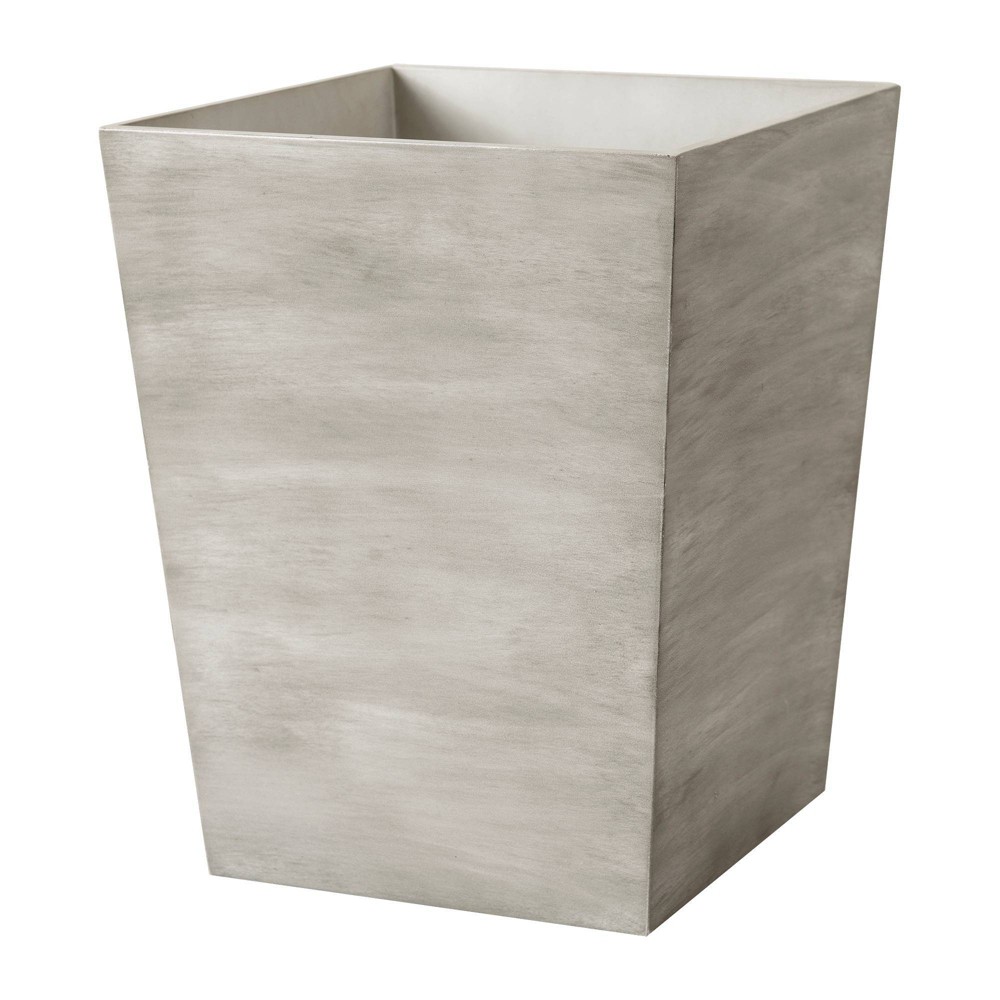 Photos - Other Decoration Hotelier Wastebasket Gray/White - Allure Home Creations