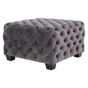 Jaymee New Velvet Ottoman - Christopher Knight Home - 1 of 4