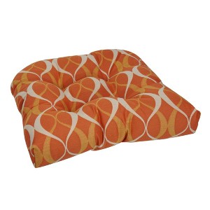 Blazing Needles, 19-inch U-Shaped Premium Outdoor Tufted Dining Chair Cushion - 1 of 2