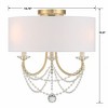 Crystorama Lighting Delilah 3 - Light Flush Mount in  Aged Brass - 4 of 4