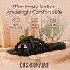 CUSHIONAIRE Laguna Slip-On Sandals for Women with Braided Straps and Cushioned Footbed, Flat Casual Slides - 2 of 4