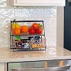 Sunnydaze Indoor Rectangle Iron 2-Tier Decorative Storage Basket for Kitchen Countertop - Copper - 2 of 4