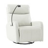 270° Power Swivel Rocking Chair Recliner,Electric Reclining Sofa PU Leather Armchair Rocker Chair With Leg Rest And USB Ports-Cuddlewood - 3 of 4