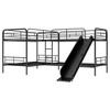 PAGED Full Size Loft Bed with Desk Modern Simple Metal Bed Frame with Storage Shelves, Guardrails and Ladder for Bedroom - 4 of 4