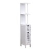 Evideco French Home Goods Slim Storage Cabinet Freestanding Bathroom Organizer with Shelves and Magnetic Door - 2 of 4