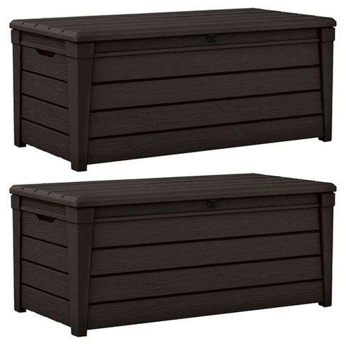 Plastic patio best sale storage bench