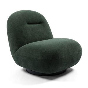 GDFStudio Oswald Modern Swivel 31.1" H Velvet Armless L-shaped Chair - 1 of 4