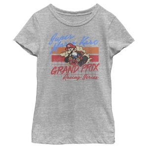 Girl's Nintendo Mario Kart Retro Grand Prix T-Shirt - 1 of 4