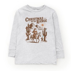 Christmas on the Range - Toddler Long Sleeve Graphic Tee and Youth Long Sleeve Graphic T-Shirt - 1 of 3