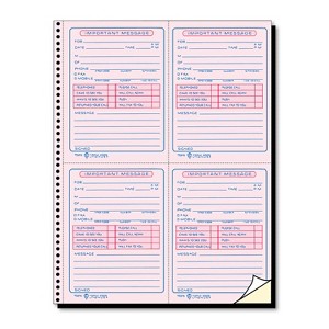 TOPS Telephone Message Book Fax/Mobile Section 5 1/2 x 3 3/16 Two-Part 400/Book 4009 - 1 of 2