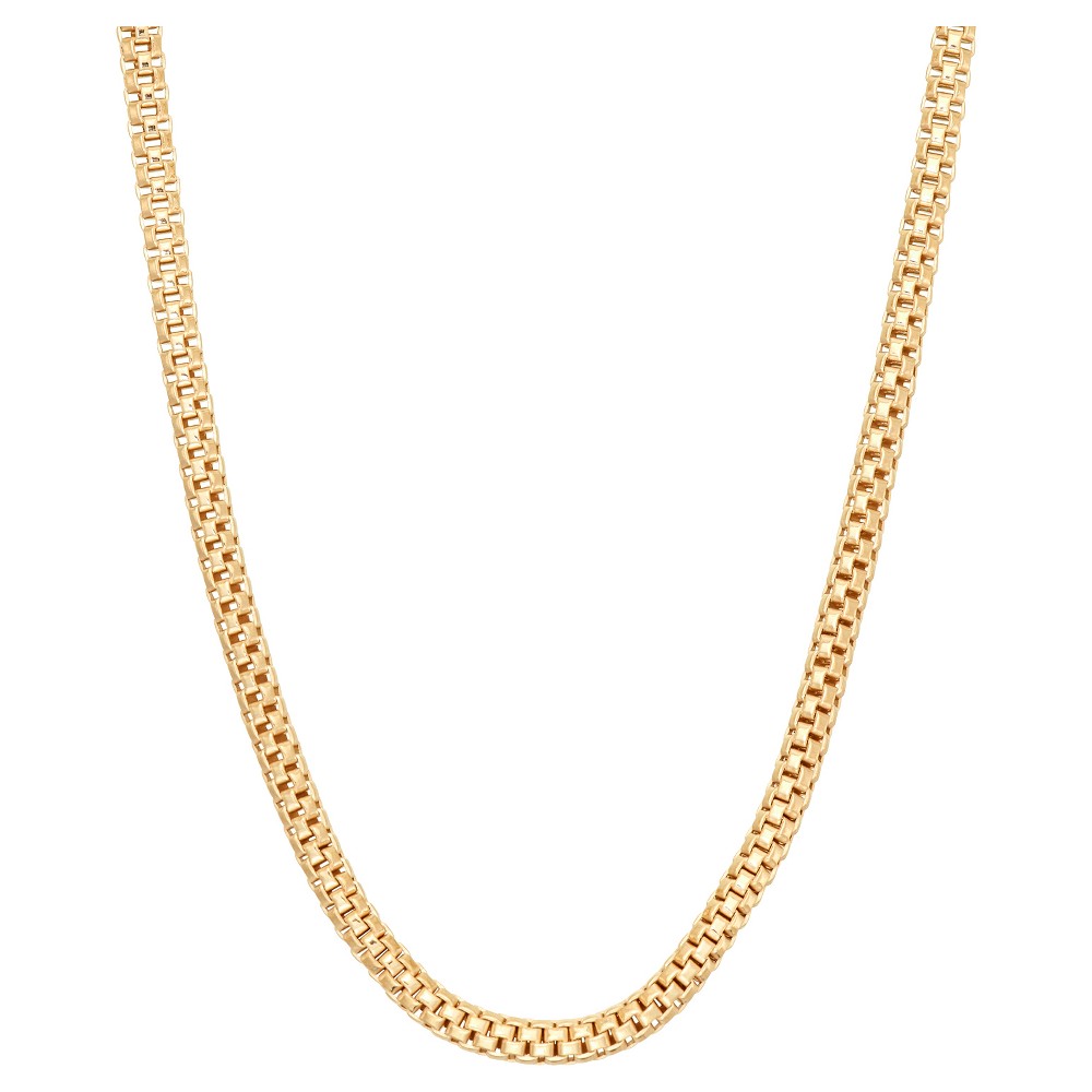 Photos - Pendant / Choker Necklace Tiara Gold Over Silver 24" Popcorn Link Chain Necklace