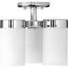 Progress Lighting Elevate 3-Light Semi-Flush Mount in Polished Chrome with Etched White Glass Shade - 2 of 3