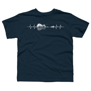 Boy's Design By Humans Nature Guitar Heart Beat By Maryedenoa T-Shirt - 1 of 2