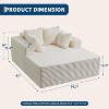 Gaomon 61'' Chaise Lounge Chair, Extra-Wide Oversized Comfy Upholstered Sofa with Pillows - 2 of 4