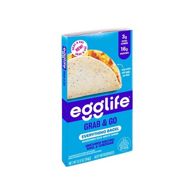 egglife Grab & Go Everything Bagel Bacon, Egg & Cheddar - 3oz