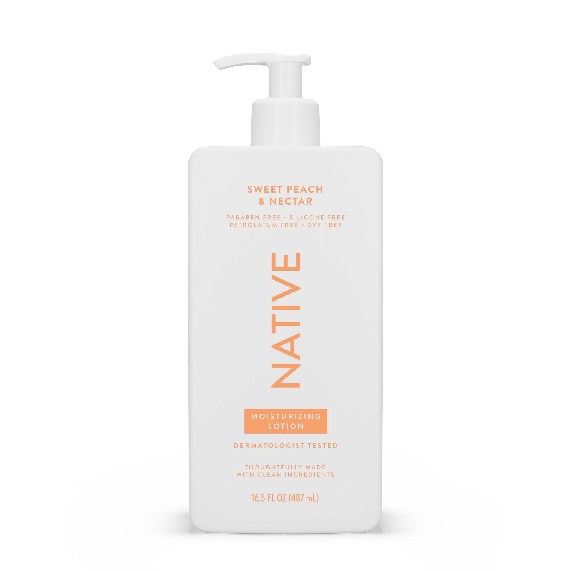 Native Body Lotion Pump - Sweet Peach & Nectar - 16.5 fl oz