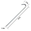 Moose Supply Heavy Duty Steel Hook Stakes, 10 Pack,  1/2" x 18" - 2 of 4